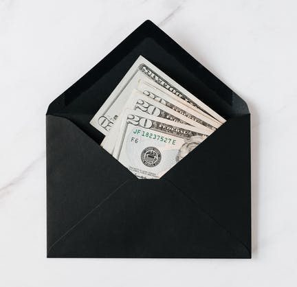 Envelope with cash