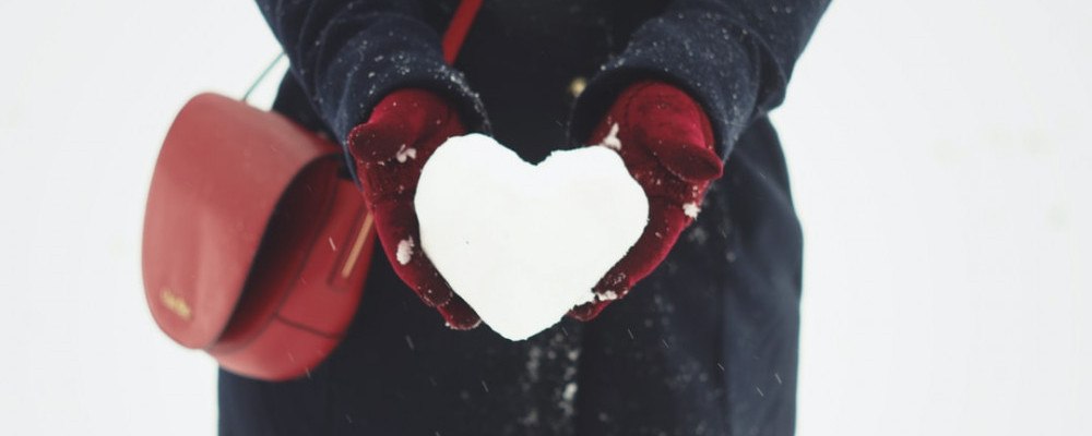 Snowball in shape of a heart